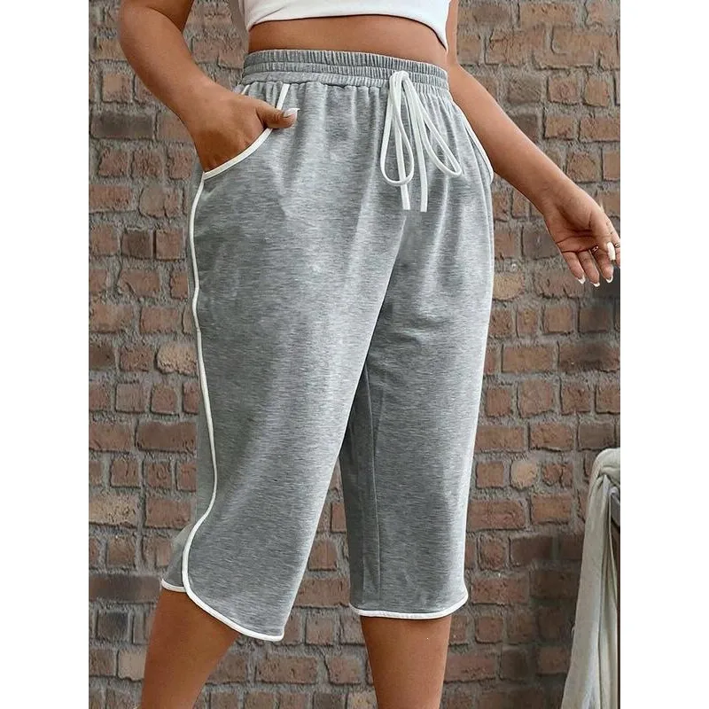 

Sexy Color Capri Pants Casual Seven-Foot Pants Neutral Style Other Material Harajuku Pants for Spring Season Unisex