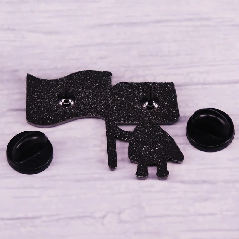 Binaries Are for Robots Enamel Pin LGBT Trans Pride Brooch Badge Clothes Hat Backpack Decoration Jewelry Accessories view 2