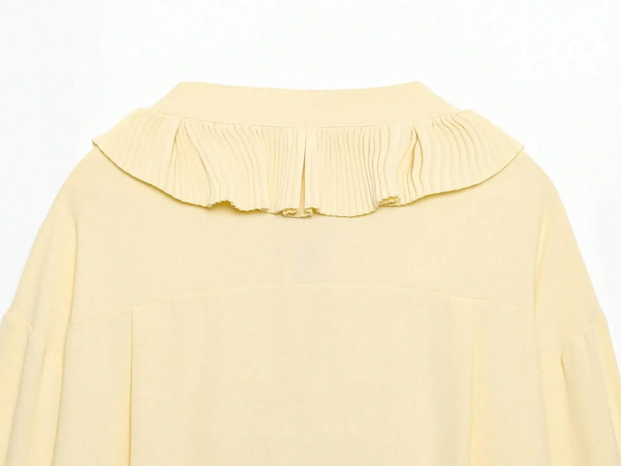 HH Damen Minimalistische Mehrfarbige Rüschenbluse Plissierte Büro-Arbeitskleidung Business-Hemden Lässige Tägliche Elegante Damenbluse Schickes Oberteil – Detail 11
