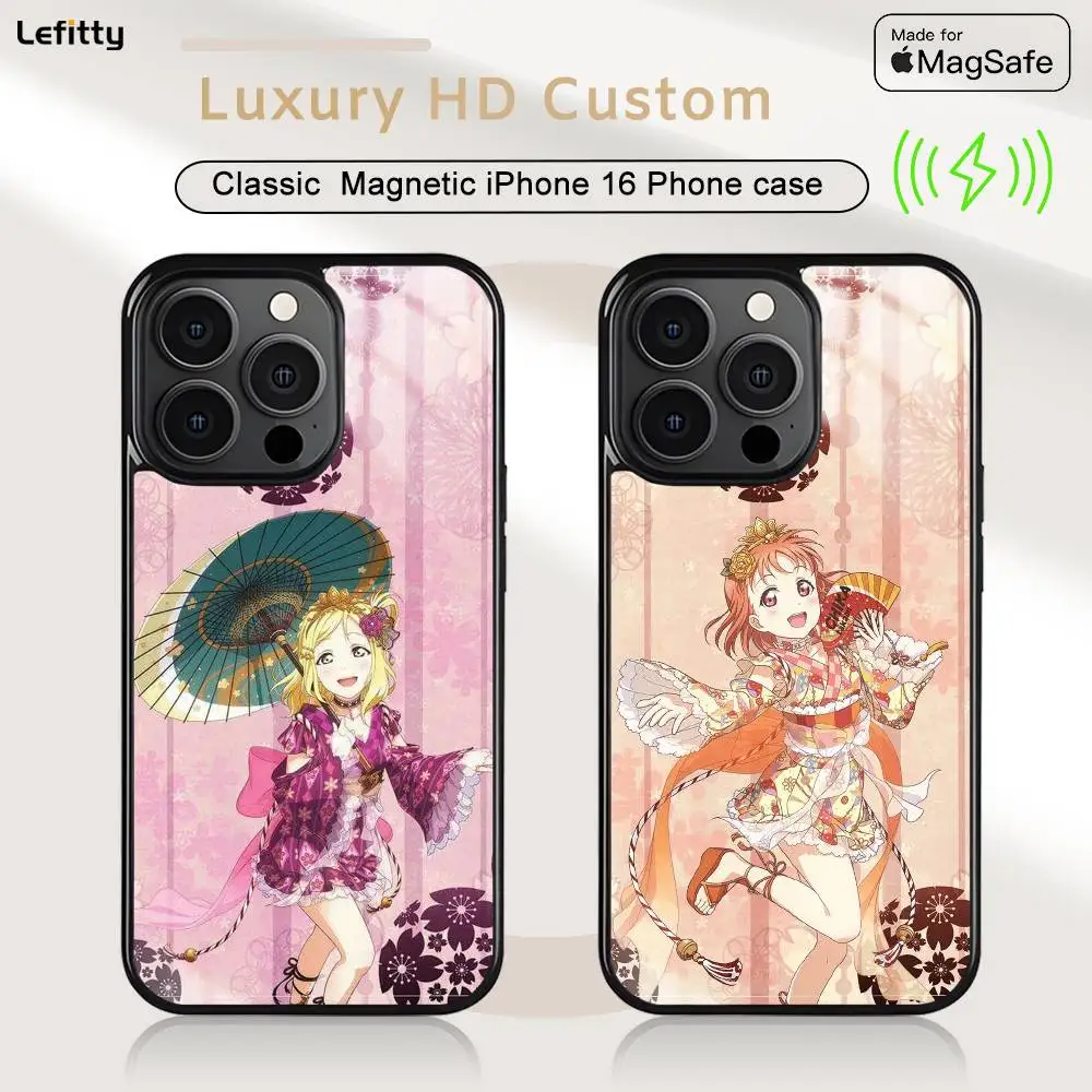 

Cuye N-Nico YazawaS Phone Case MagSafe Magnetic For iPhone 16 15 14 13 12 11 Pro Plus Max Mini Wireless Charger Funda