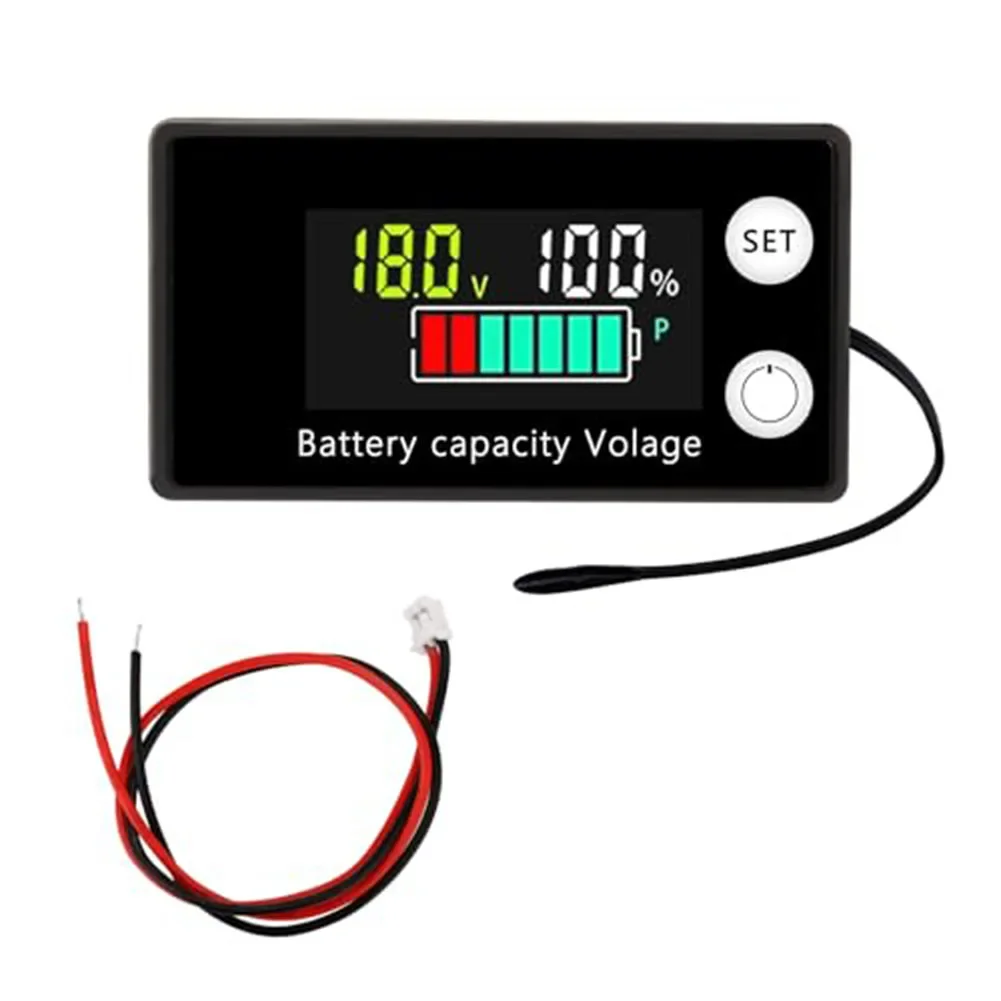 Battery Meter Power Detection Display 12V 24V 36V 48V 60V 72V 84V DC 8-100V With Alarm Replacement Automobiles Parts