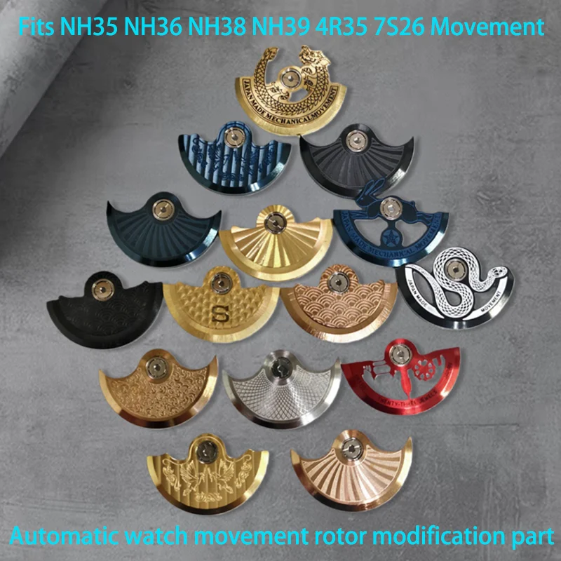 Mod NH35 NH36 Automatic Hammer Rotor For NH34 NH35 NH36 NH38 NH70 7S26 4R 6R Movement Men's Watch Part Replace
