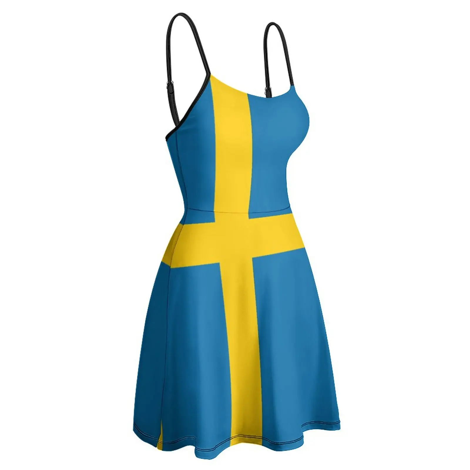 

Сексуальное женское платье на бретельках с флагом Швеции Geeky Cocktails, женское платье, милые платья