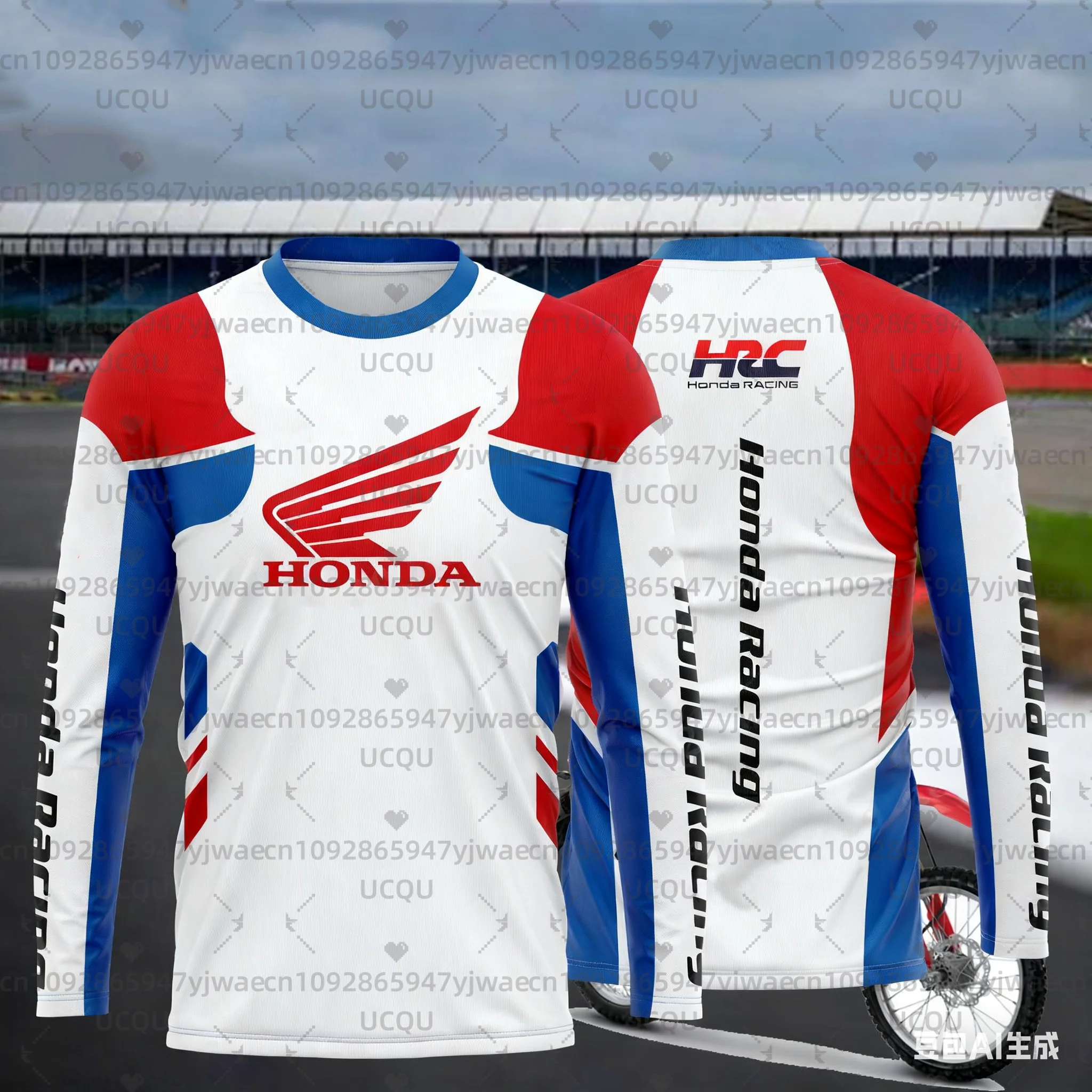 

2025 Men's And Women's Motorcycle Speed Adventure Honda Riding Long Sleeved T-Shirt Summer Quick Drying Long Sleeved T-shirt