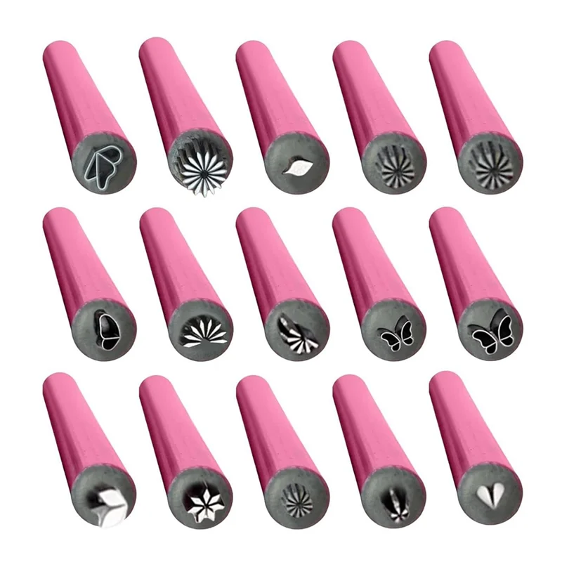Ensemble de stylos à tampons pour Nail Art, stylo à tampons à fleurs, Kit de tampons pour Nail Art, outil d'art des ongles avec différents motifs, 15 pièces