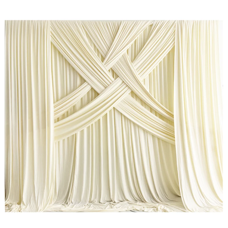 

Milk Silk Fabric Wedding Backdrop Curtain Event Party Stage Panels for Decorative Background