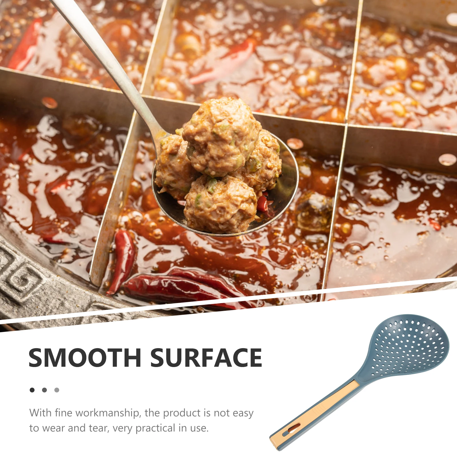 

Long Handle Colander Household Noodle Colander Plastic Filter For Straining Soup Dumplings Kitchen Slotted Spoon Large Hollow