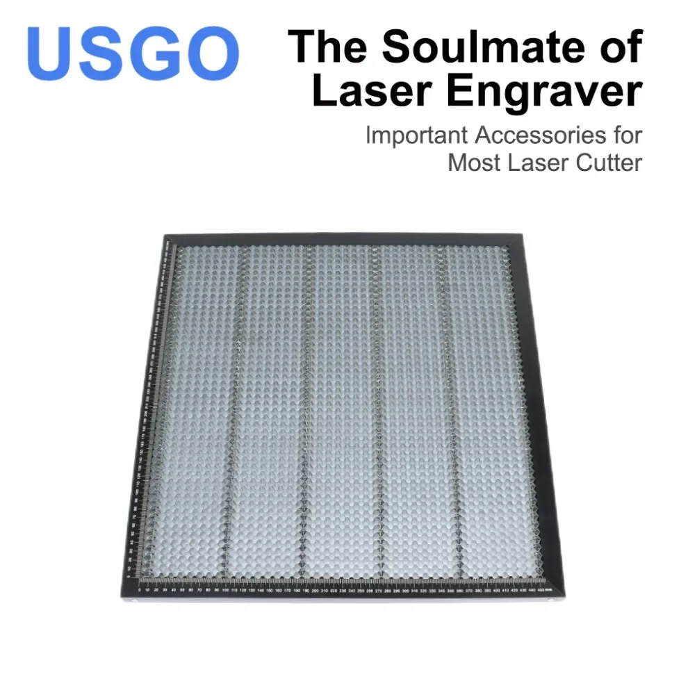 USGO طاولة عمل على شكل قرص العسل بمقياس 500*500 مللي متر XTool D1 Pro/D1 مجموعة لوحة العمل لآلة قطع النقش بالليزر CO2