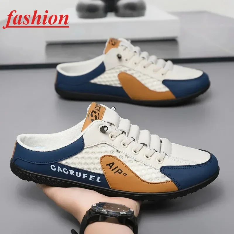 

Men's Fashion Soft-soled Half Slippers Summer Men Trendy Bottom Casual Shoes Soft Sole Support Shoes Sneakers Zapatos De Hombre