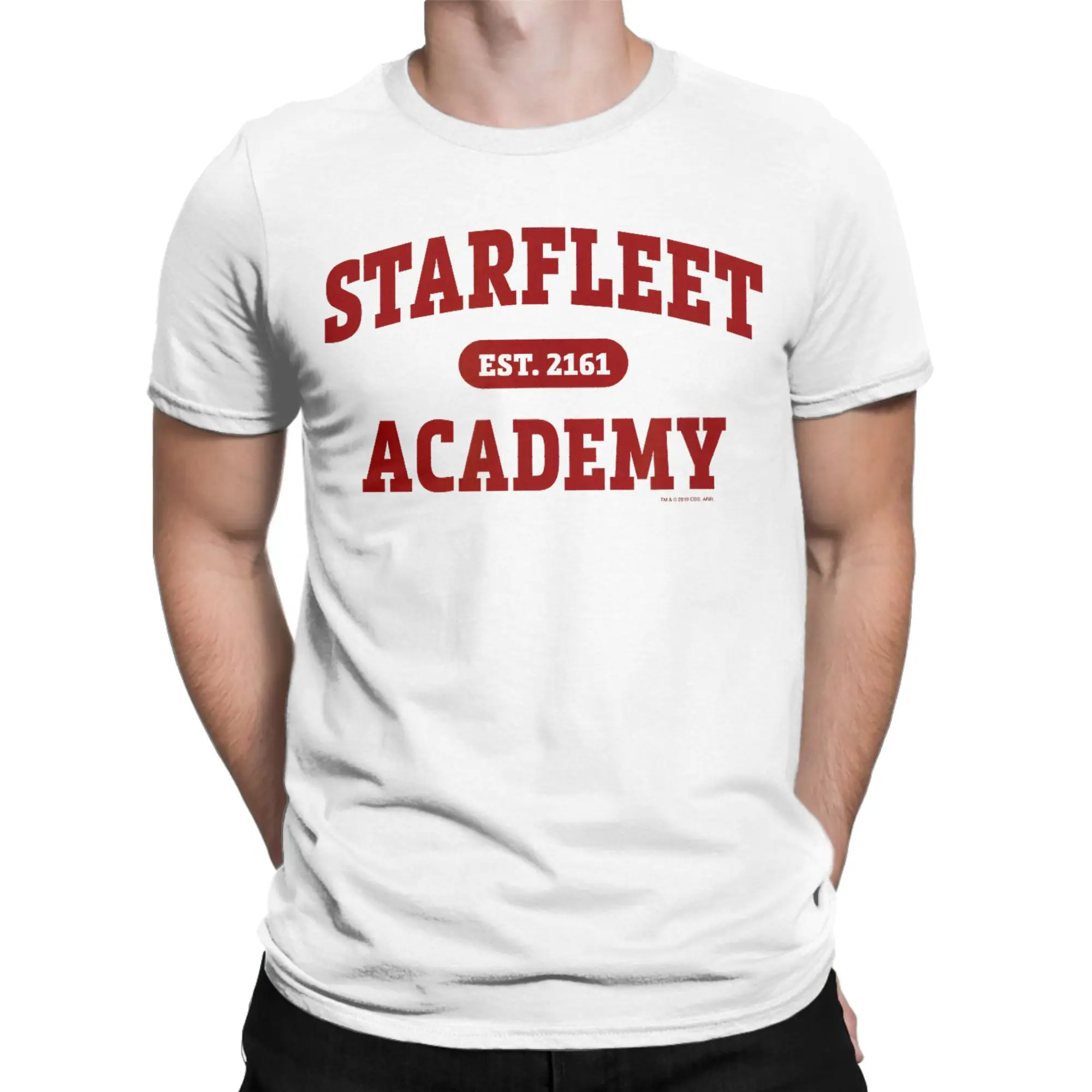 تي شيرت رجالي من Stars Treks Starfleet Academy EST تي شيرت 100% قطن تي شيرت صيفي برقبة دائرية تي شيرت عصري رائع غير رسمي مقاس كبير