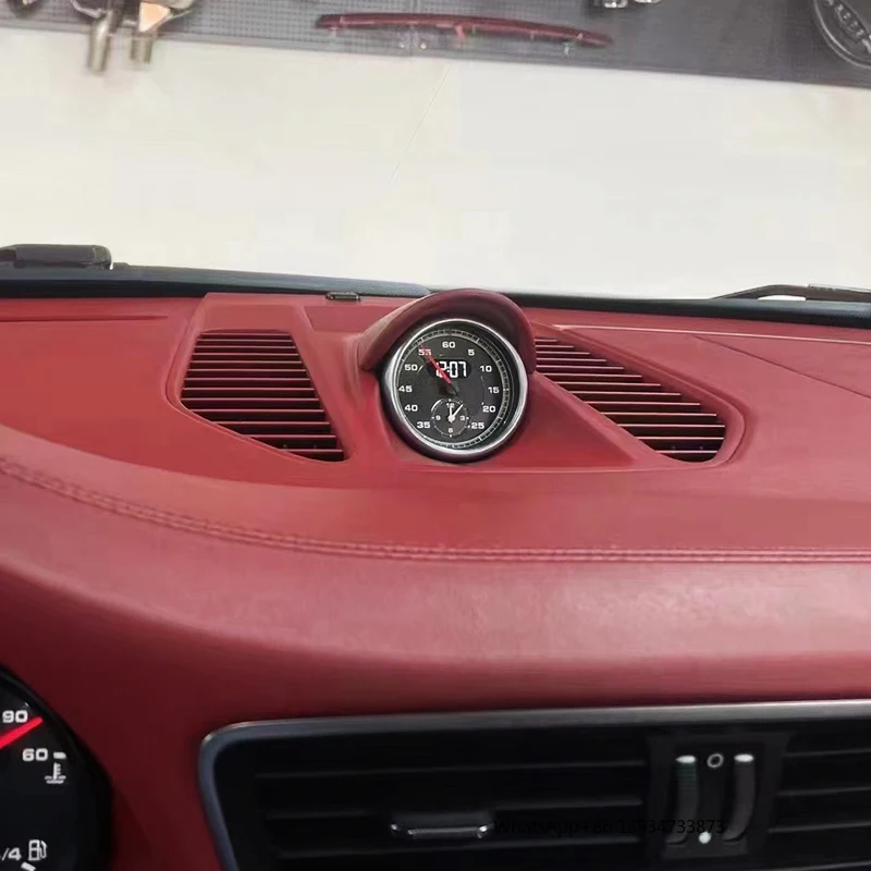 جديد 2012-2019 لـ 911 كاريرا 991 لوحة القيادة عداد السرعة ساعة توقيت وحدة التحكم باللون الأسود والأحمر والأبيض والأصفر #5