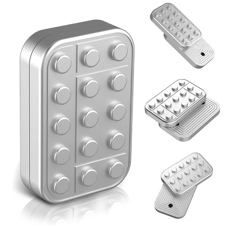 Metal Fidget Slider Magnetic Push Card Haptic Stress Relief Sensory Toys for Autism ADHD Anxiety EDC Cool Gadgets Adults