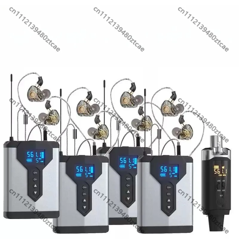 2 Receiver In-Ear Monitor Headphones For Live Show, Live Streaming And Vocal Practice, Metal Waist Pack, Long Battery Life