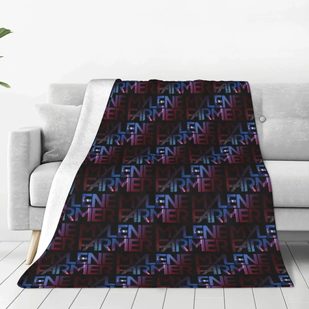 Custom Mylene Farmer Blanket 3D Print Soft Flannel Fleece Warm French Singer Throw Blankets for Travel Bed Sofa Quilt