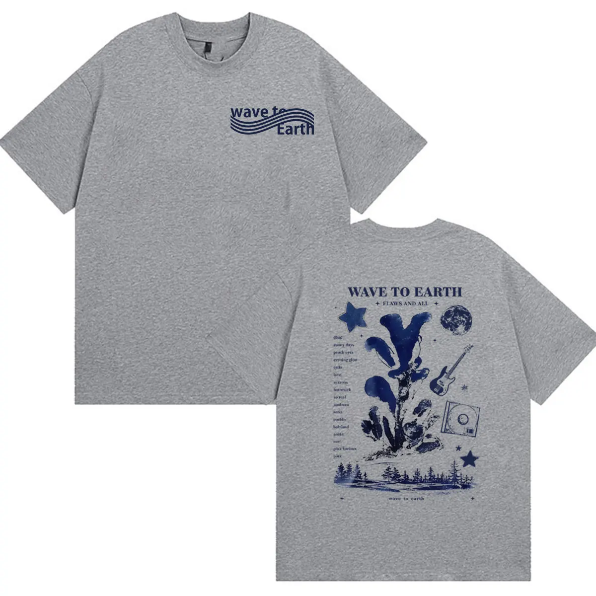 Wave To Earth The Pieces Tour 2026 Bedrucktes T-Shirt Herren Koreanische Band Hip-Hop Kurzarm-T-Shirt Kleidung Mode Vintage T-Shirts – Detail 6
