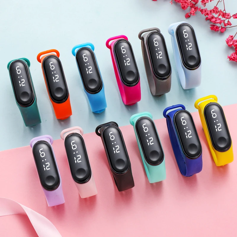 Relojes deportivos digitales LED para hombre, luz blanca, pantalla Digital electrónica, reloj de estilo Retro, relojes para hombres y niños, reloj deportivo electrónico