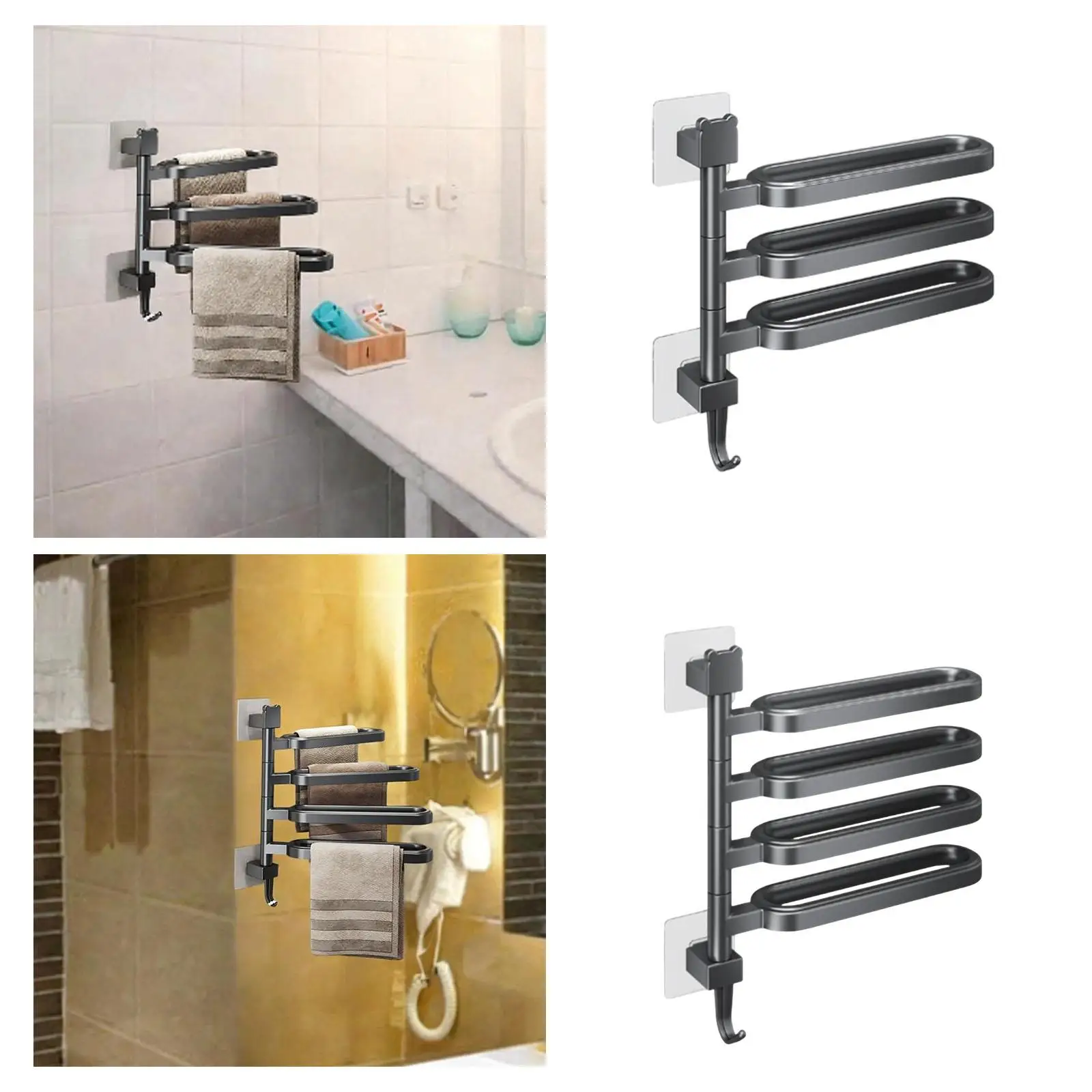 

Rotation Towel Rack Drying Rack Versatile Lightweight Towel Holder Towel Hanger