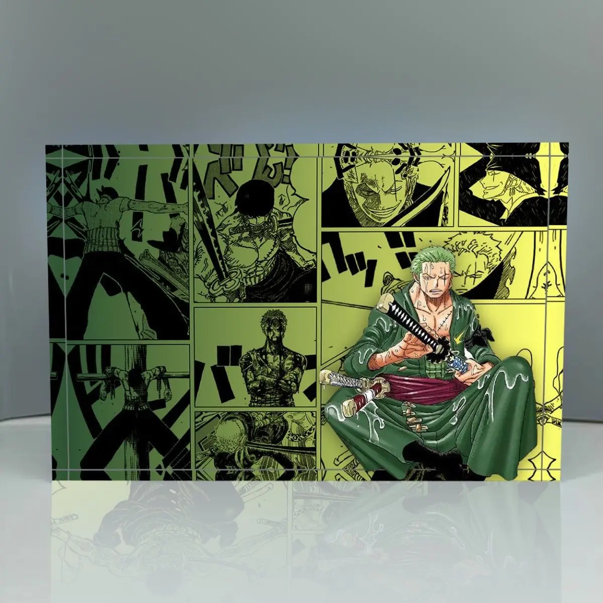 

New Roronoa Zoro Acrylic Board Brick ONE PIECE Anime Peripherals Personality Delicate Bright Children's Room Desktop Ornament