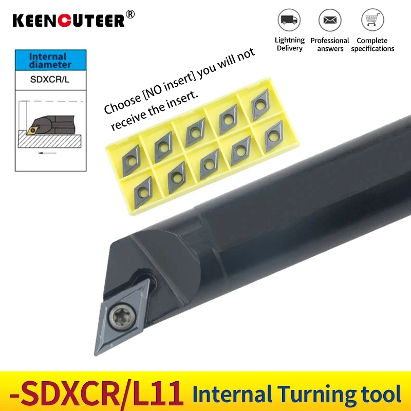 

Internal Turning Tools Cutting Bar S16Q-SDXCR11 Lathe Cutter Wholesale S25S-SDXCR11 Carbide DCMT inserts CNC Holder Inner Tool