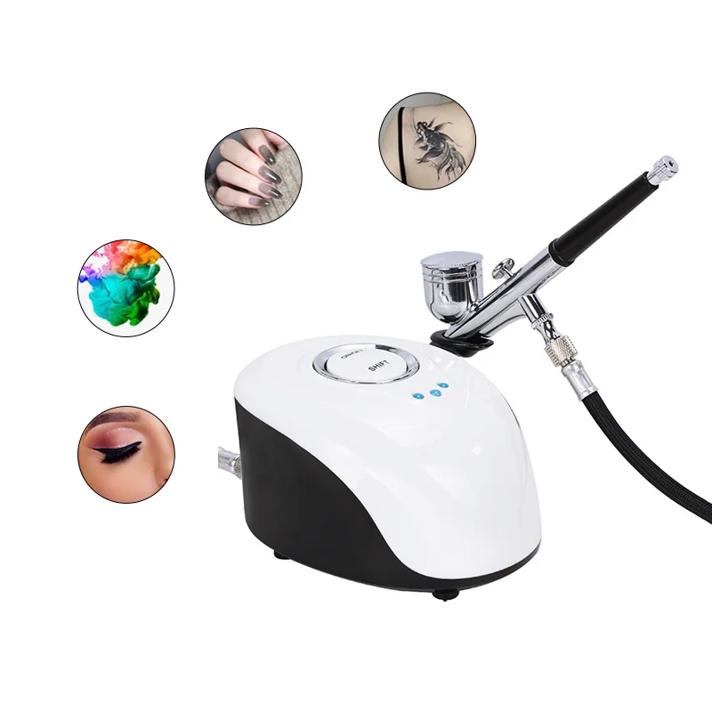 Best Quality Portable Water Injection Skin Cleaning Wrinkle Remove Spryer Cordless Nozzle Wireless Airbrush Kit 2cc Compressor