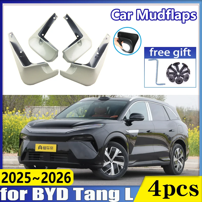 

4X Car Wheel Fender for BYD Tang L Sealion 8 2025 2026 Front Mudflaps Baking Paint Mud Flap Guard Protect Mudguards Accessories