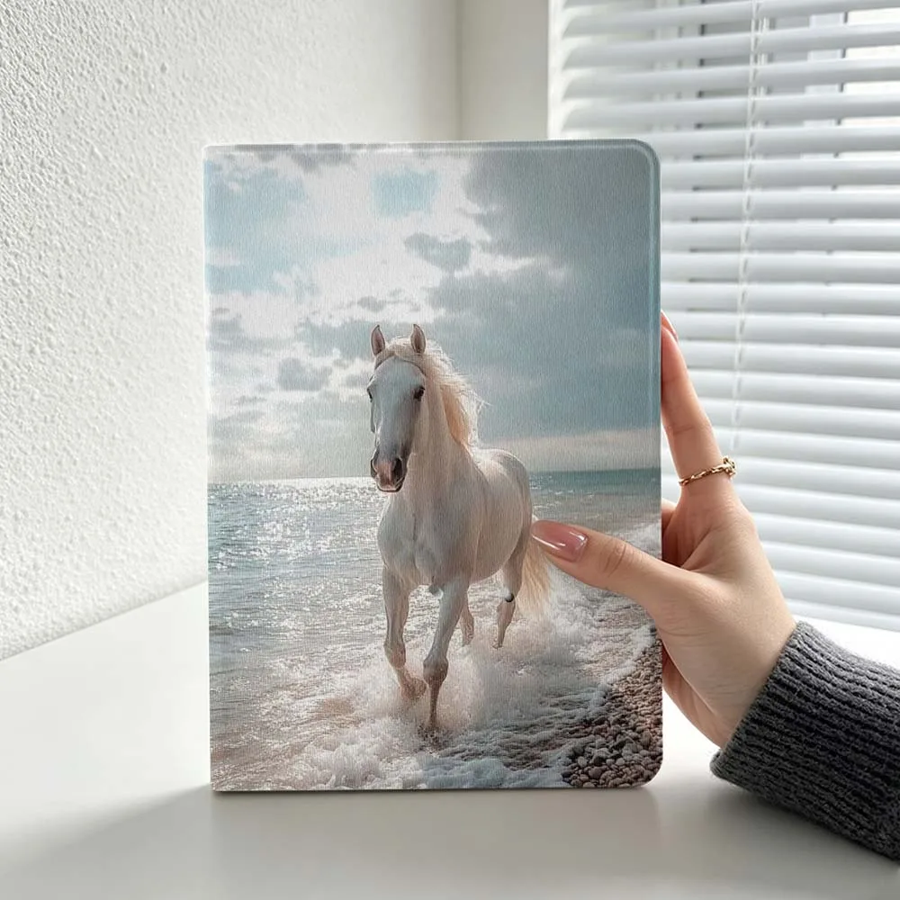 White Horse Running Beach For Lenovo Xiaoxin Lenovo Tab Pad Pro Plus K11 P12 M10 Legion Y900 Soft Inch Tablet Case Cover