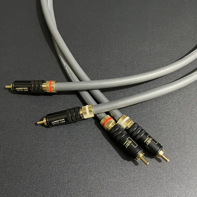 Кабель RCA M850sw для однокристального медного Hi-Fi аудиосигнала для усилителя мощности CD-плеера, пара
