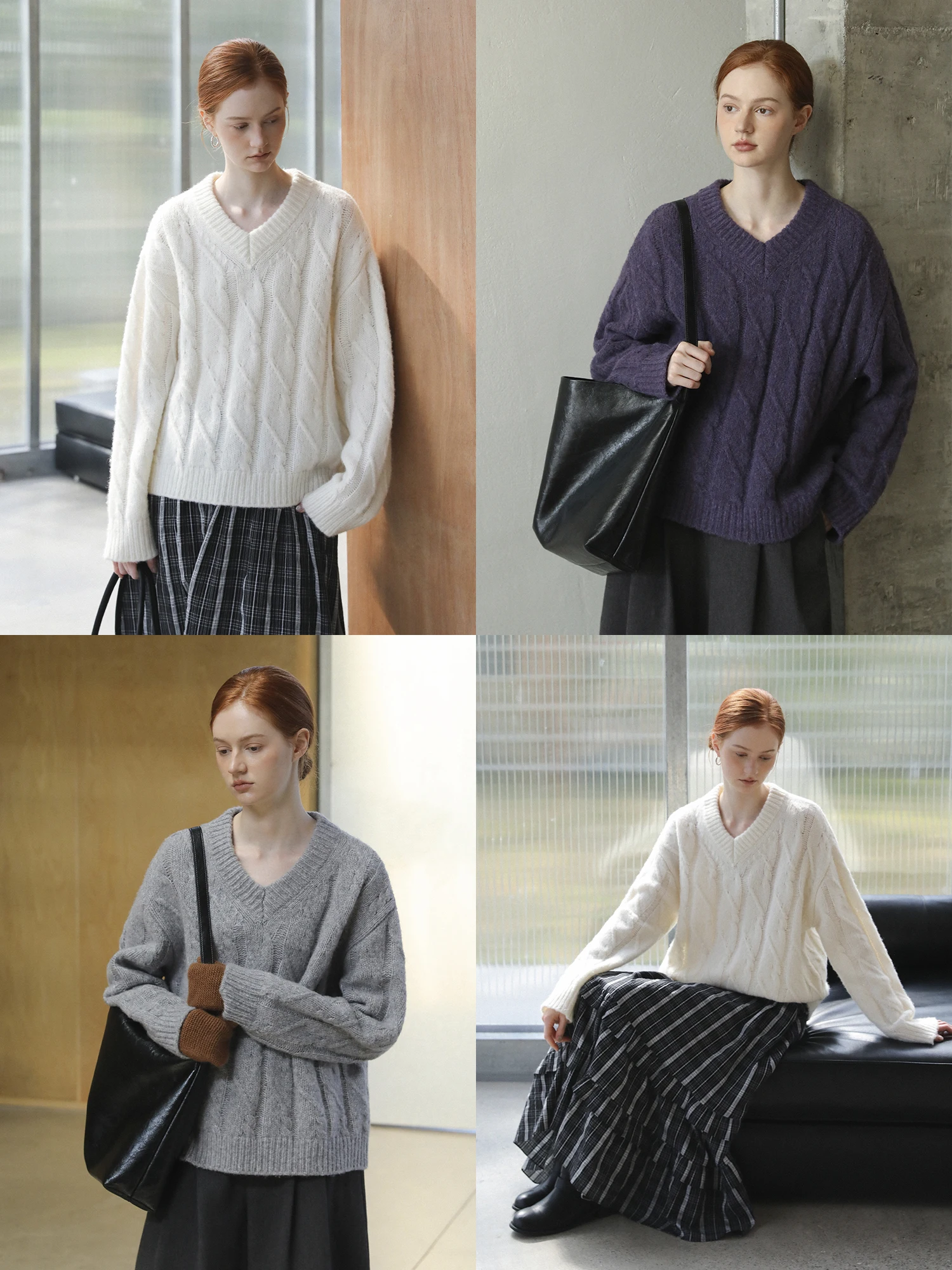 

MELLIIY 2025 Зимний женский повседневный мягкий шерстяной вязаный свитер с V-образным вырезом, бахромой, длинными рукавами, теплый домашний трикотаж однотонного цвета