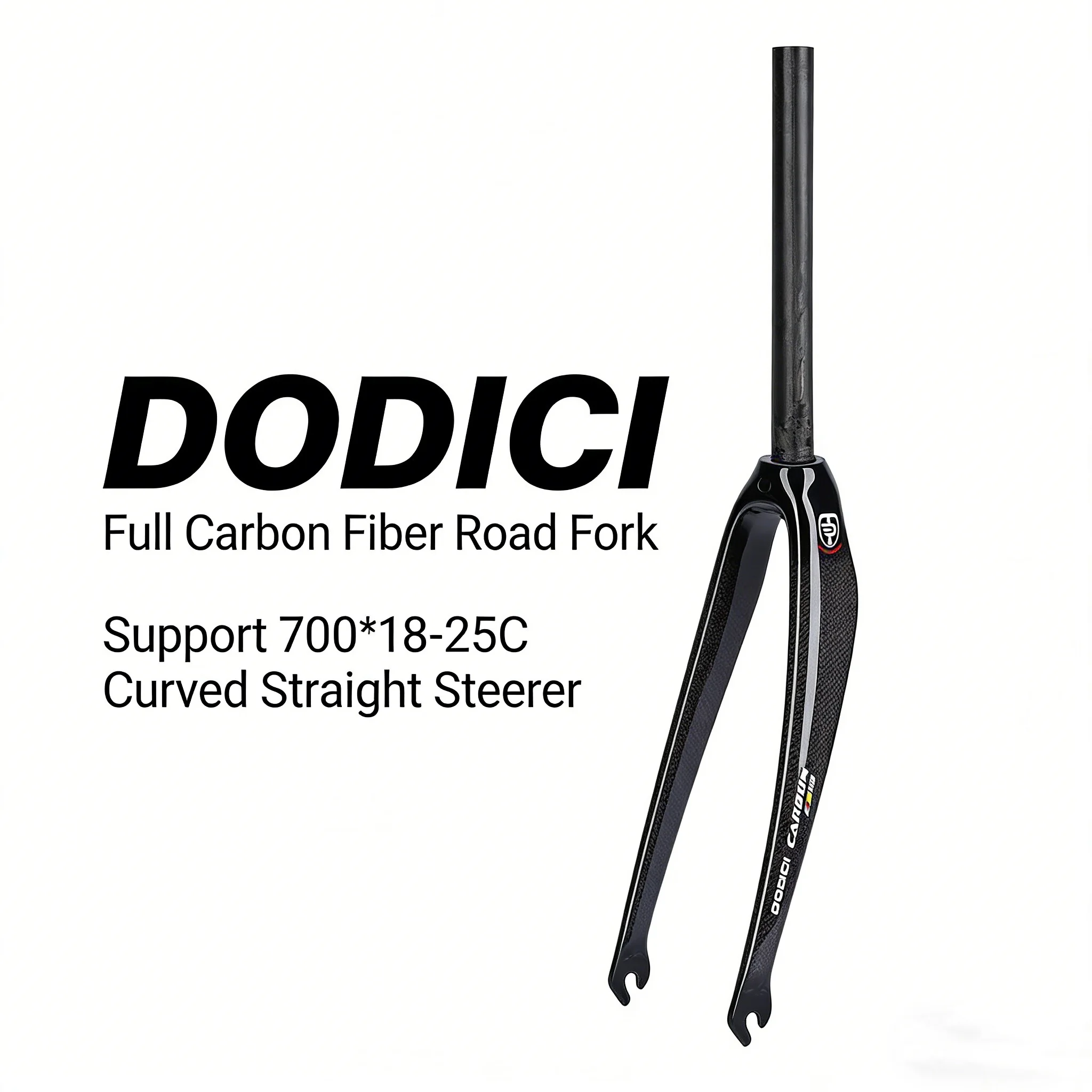 

Велосипедная передняя вилка DODICI 3K из карбона, 700C, для шоссейных велосипедов, под ободные тормоза, с прямой трубой, 700*25C, 28.6мм