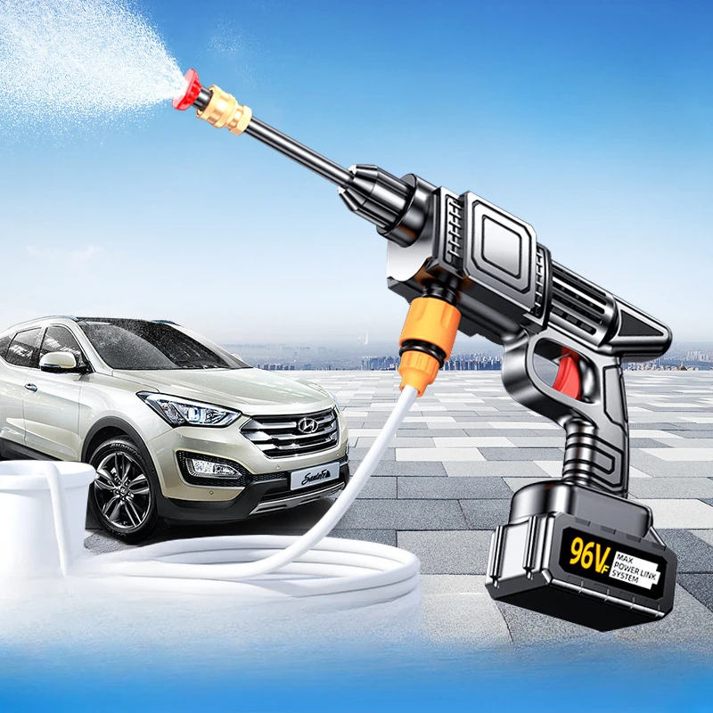 Wireless Cordless High Pressure Portable Car Washer Electric Car Washer Machine Multi-functional Home Car Wash Supplies