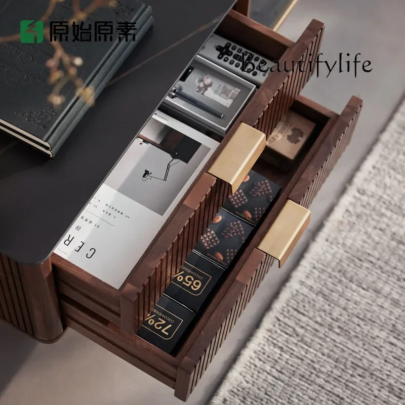 

Шкаф для телевизора из массива дерева черного ореха в Северной Америке, современный простой шкаф для хранения в маленькой квартире