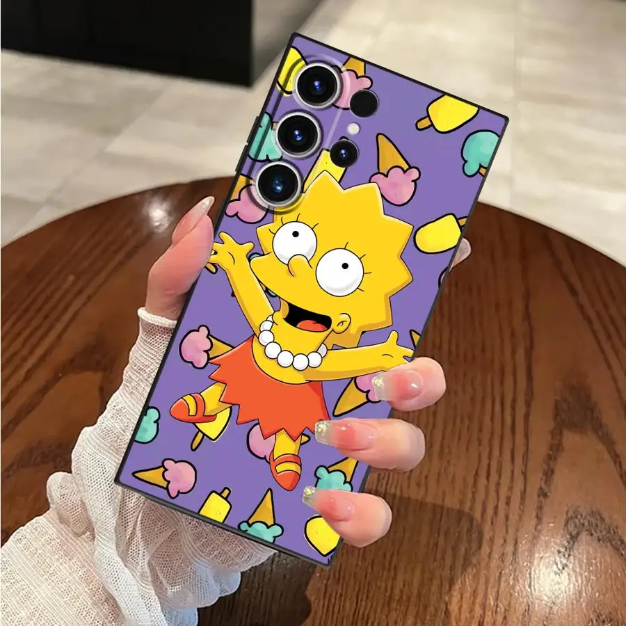 Mooie Simpson Moeder Soft Back Telefoon Cover Case voor Samsung Galaxy S25 Ultra S21 S25 + S23 FE S9 S20 S24 + S24 Plus S22