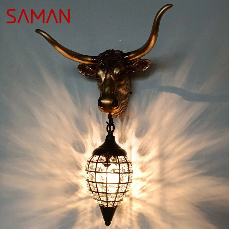 SAMAN-Applique Murale LED en Clip au Design Créatif, Luminaire Décoratif d'Nik, Idéal pour un Salon, une Véranda ou un oral et