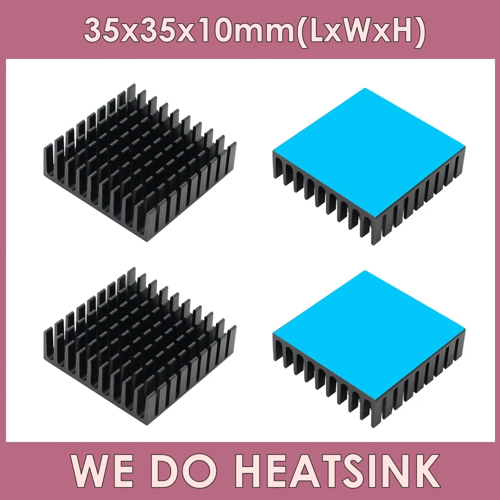 Wykonujemy radiator 35x35x10mm bez lub z podkładka termiczna Metal czarny dłutowanie chłodzenie radiator aluminiowy DO laptopa PC MOD AMD LED — zdjęcie produktu 7