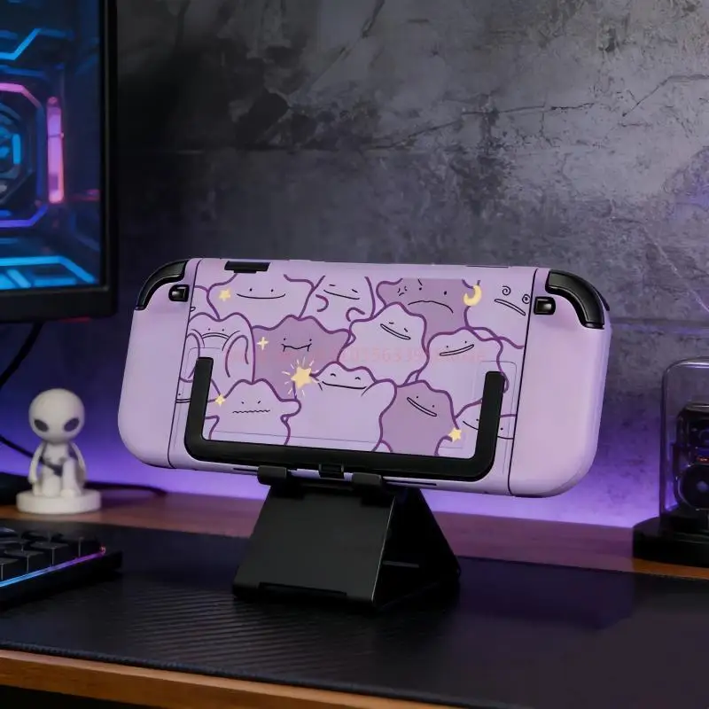 Switch 2 Split Schutzhülle mit Ditto-Pikachu-Muster für NS2-Spielkonsole, Kratzschutz, Gaming-Zubehör, Geburtstagsgeschenke