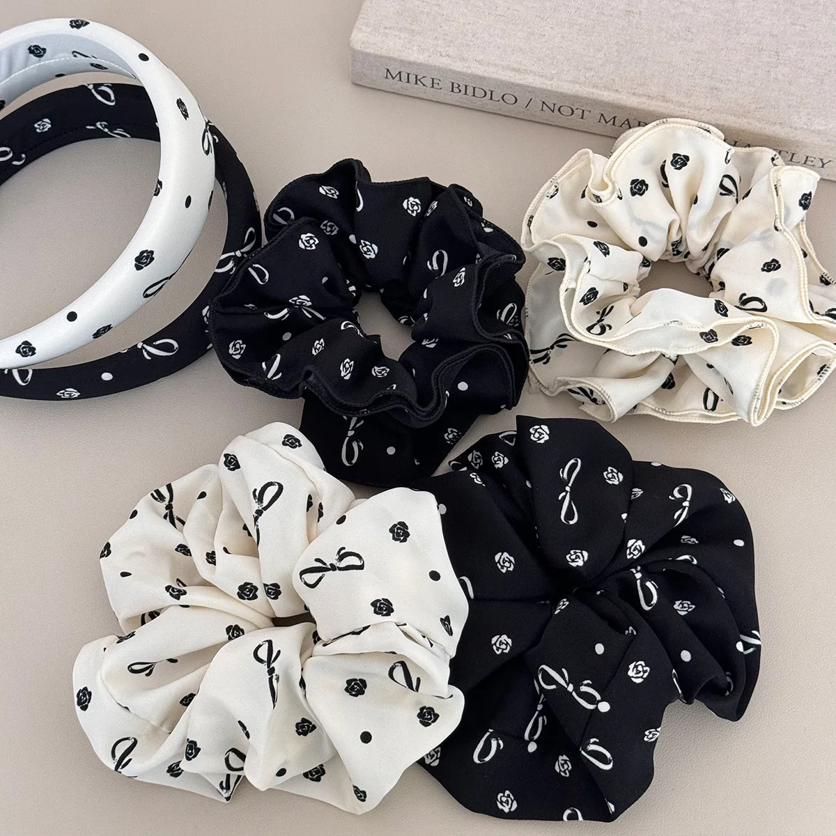 

Set hair bands for girls women scrunchie headband accessories tie bow korean rubber popular 2025 kpop sweets leading fashion new