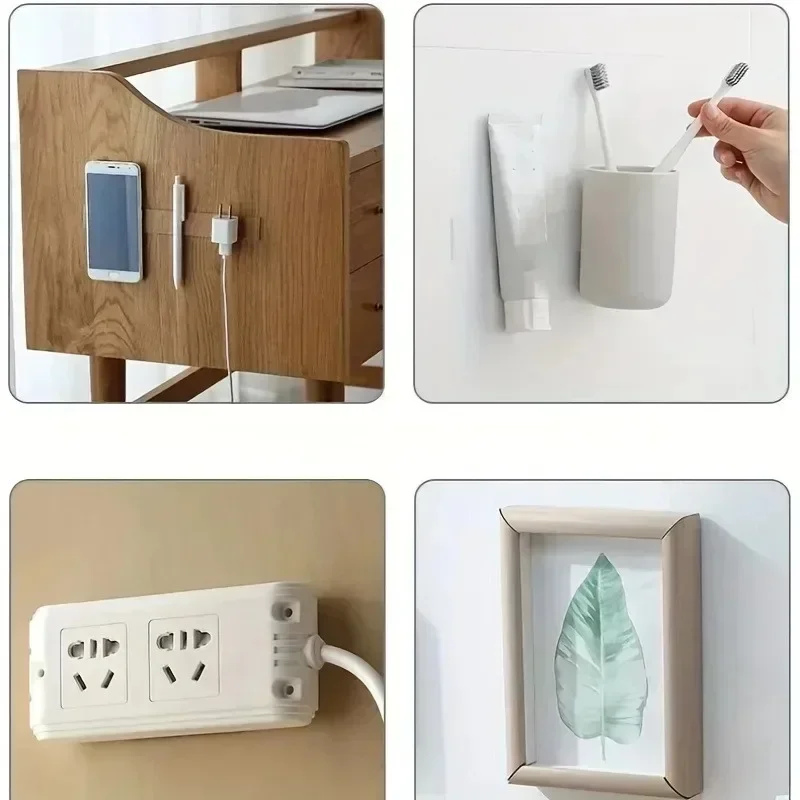 Reusable Super Strong Double-Sided Adhesive Tape Patch for Home Use,  Waterproof Tapes, Transparent Square NanoWall Stickers