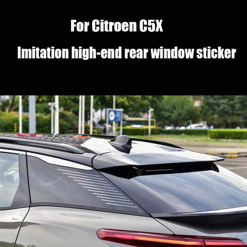 For Citroen C5X 2021 2022 2023 Rear Window Car Decal Modification Special Elevated Allotment Side Window Glass Decorative Film