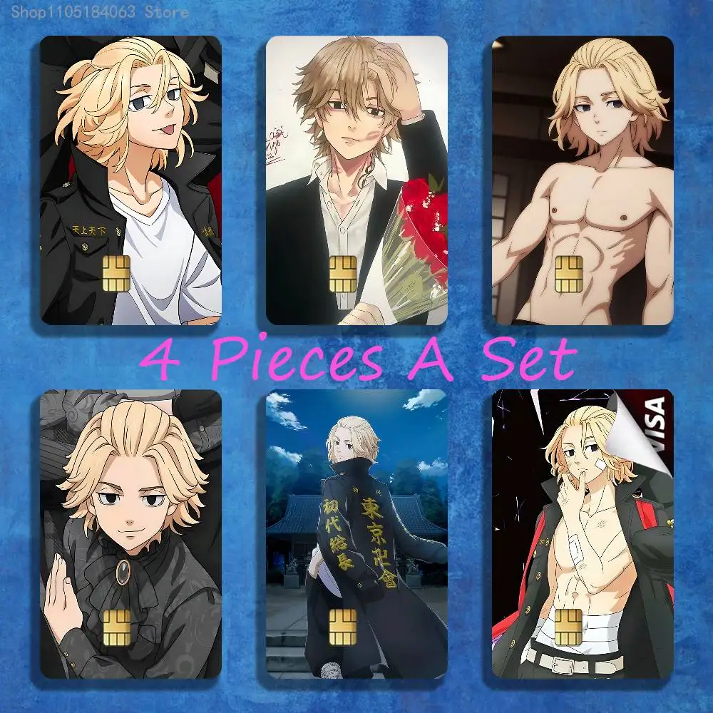 

T-Tokyo R-Revengers Manjiro Mikey Stickers Credit Visa Debit Bank Charge Card Bus Metro Waterproof Sticker Decal Decoration