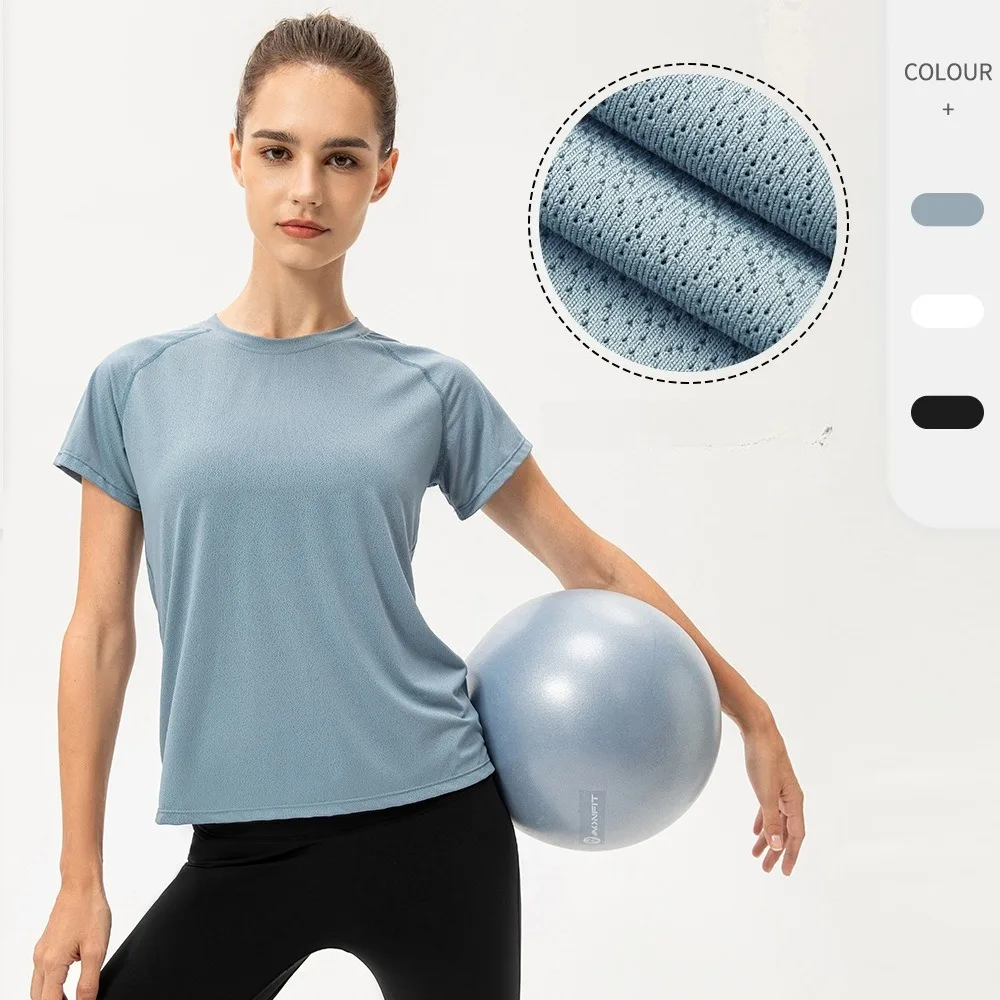 Women Loose Casual Sports T-Shirt Ice Cool Breathable Quick Dry Moisture Wicking Running Training Workout Tops