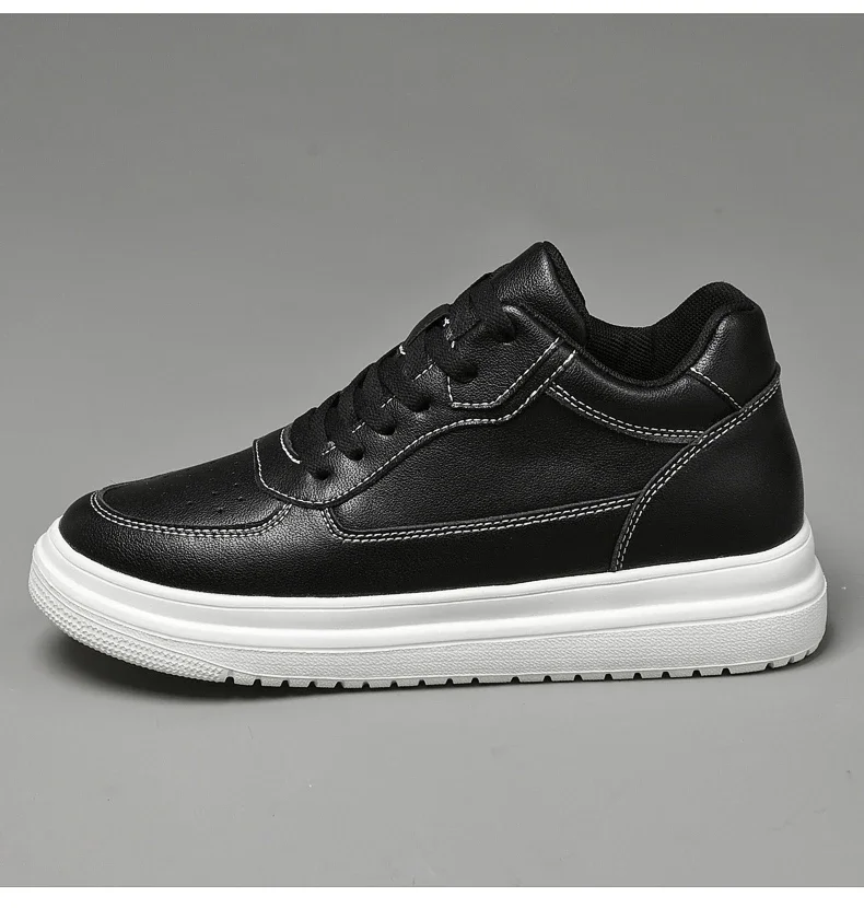 Lift Turnschuhe Mann Aufzug Schuhe Höhe Erhöhen Einlegesohle 8 cm Weiß Schwarz Größere Schuhe Männer Freizeit Mode Sport Plus größe 36-44 – Detail 29