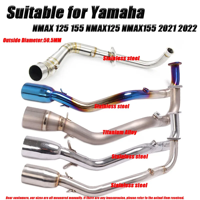 

50.5mm-50.8mm Suitable for Yamaha NMAX 125 155 NMAX125 NMAX155 2021 2022 Modified Front Exhaust Pipe Elbow