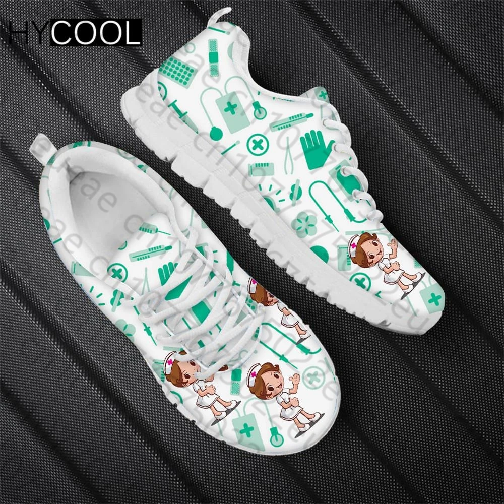 HYCOOL Harajuku Women Outdoor Sports Shoe Cute Nurse Women Design Lightweight Summer Running Sneakers Lady Gym Shoe Scarpe Donna