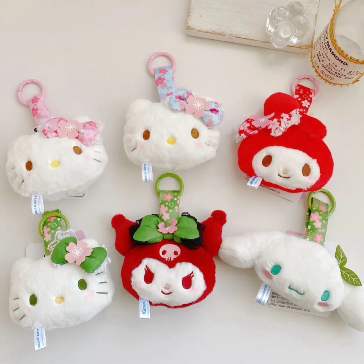 

Cute Sanrio Cinnamoroll Matcha Kimono Plush Keychain Hanging Ornaments Cartoon Anime Kawaii Super Soft Adorable Limited Toys