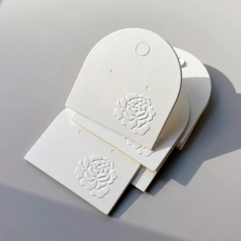 귀걸이 디스플레이 카드 맞춤형 네일 아트 카드 목걸이 카드 DIY 쥬얼리 홀더 금박 로고가 있는 엠보싱 라벨 포장