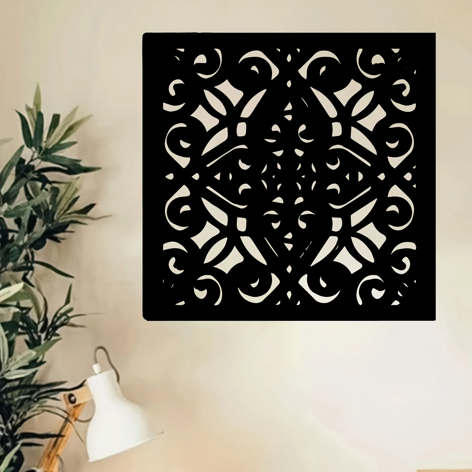 Scrollwork Metal Wall Art, 2D Flat Laser Cut Ornate Spiral Staircase Silhouette Wall Sculpture, Elegant Art Deco Style