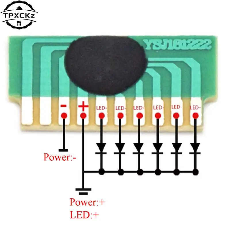 10pcs DIY 6-LED LEDs 3-4.5V Flash Chip COB LED Driver Cycle Flashing Control Board Module IC Electronic