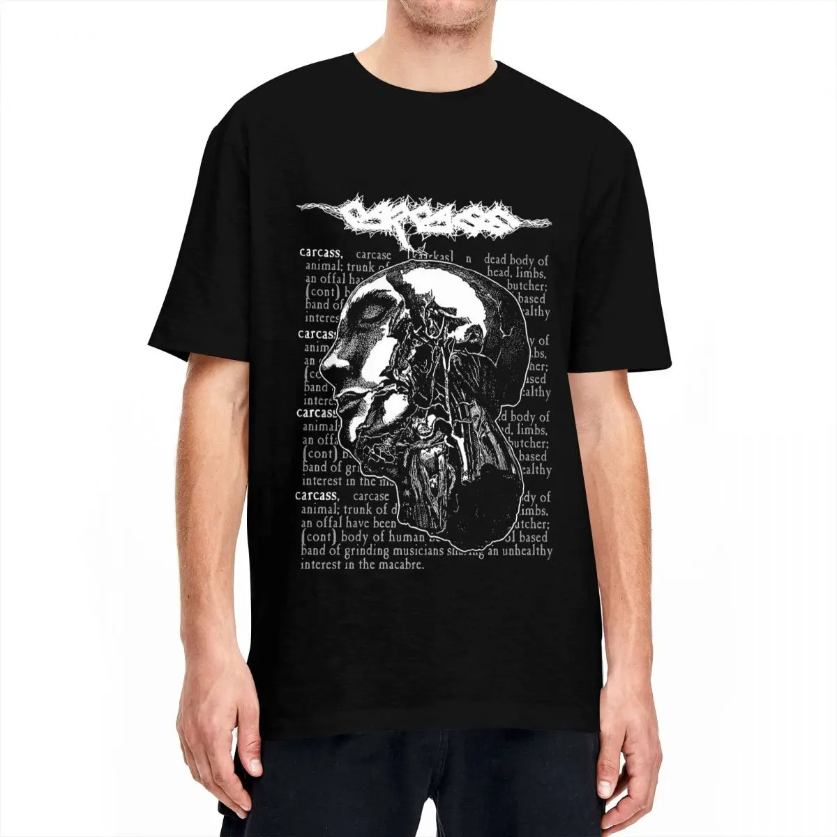 Men Women Carcass Band T Shirt 100% Cotton Tops Leisure Short Sleeve O Neck Tees Gift Idea T-Shirts