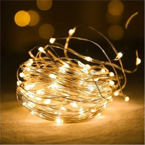 Pazariz Fairy LED Light 28 LED 3 Meter Yellow LED Strip Lighting Battery Powered Spotlight Le