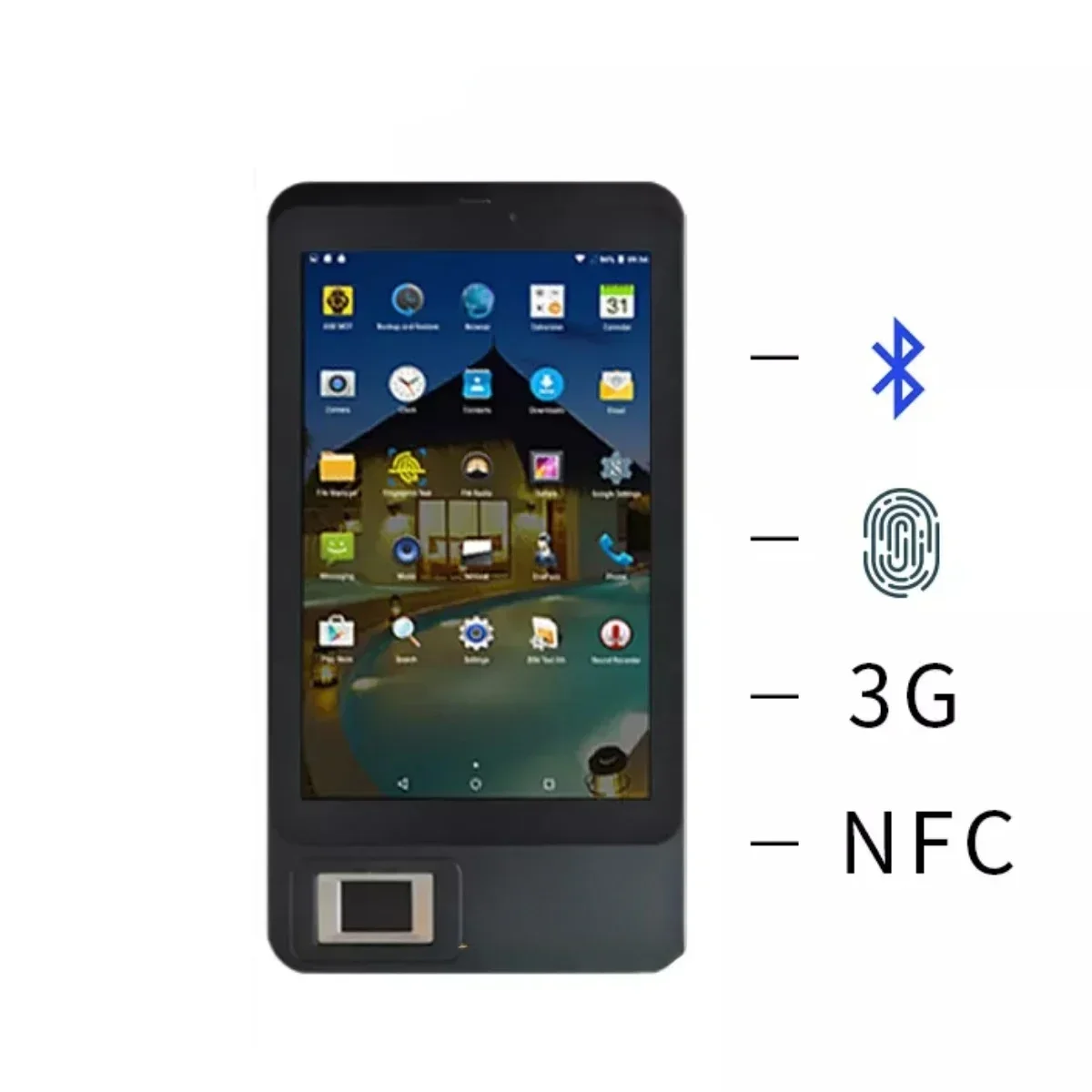 Free SDK GPRS And GPS Android Fingerprint Tablet With Card Issuer (FP07)